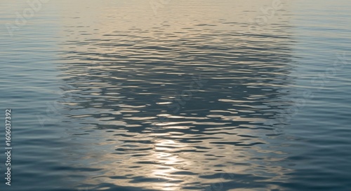 Calm water surface reflecting sunlight, creating a shimmering, textured pattern across the ripples.