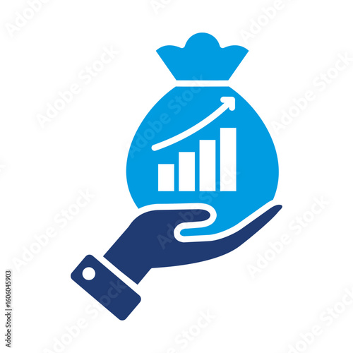 Profit Icon Blue Version