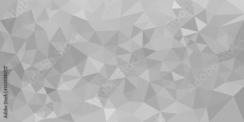  A grayscale abstract low poly background made of geometric triangular shapes, creating a faceted and modern 3D texture effect.