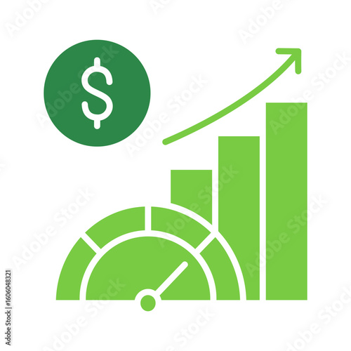 Economic Indicator Icon Green Version
