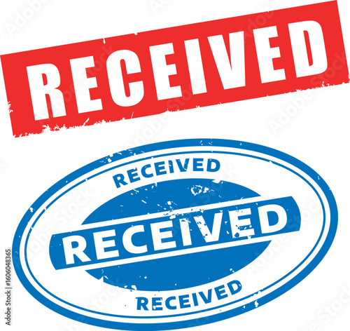 Received Seal and Level Typography Vector design