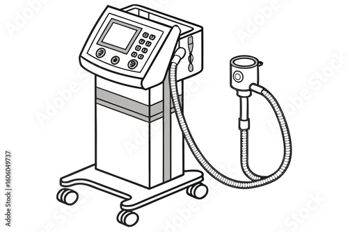 Advanced Medical Device Featuring a High Tech Interface and Specialized Hose System