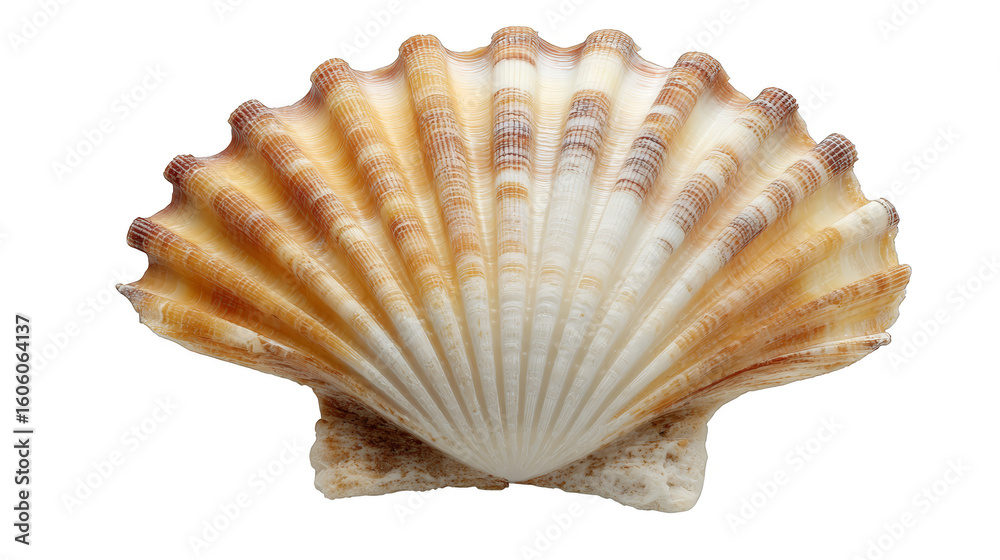 Seashell unveiled, white interior and textured exterior in a captivating display of natural artistry. Seashell unveiled, white interior and textured exterior in a captivating display of natural artistry.