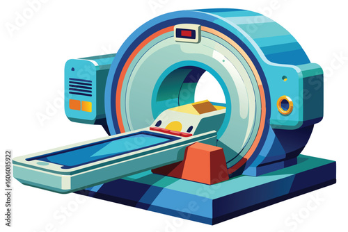 Medical Marvel Cartoonish MRI Scanner for Health Diagnosis and Advanced Imaging