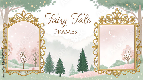  fairy tale frames and illustration image