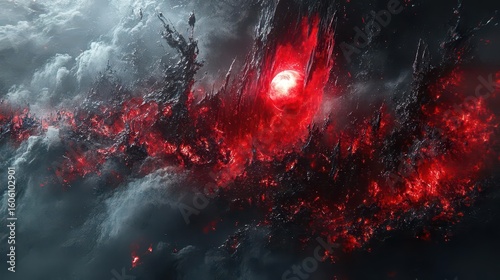Crimson Inferno: Volcanic Eruption