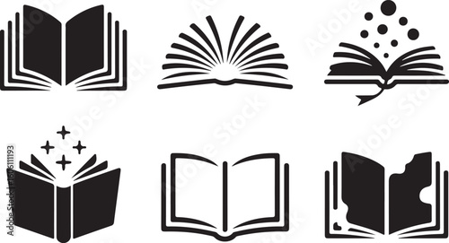 Dynamic and Transformative Book Icons Set
