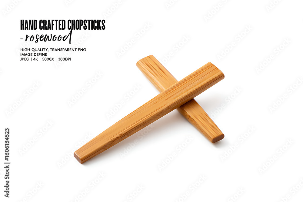 Two wooden chopsticks crossed on a white background representing asian cuisine and dining culture Two wooden chopsticks crossed on a white background representing asian cuisine and dining culture