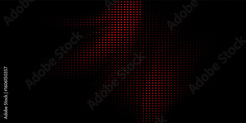 Trendy glitch pattern on dark background. Abstract geometric elements