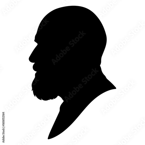 “Simple flat vector of an old man sitting on a bench, minimal design style, isolated on white.”