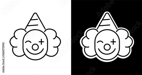 Party Clown editable line icon