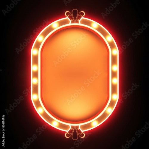 Stylish luminous light frame for custom eye-catching text