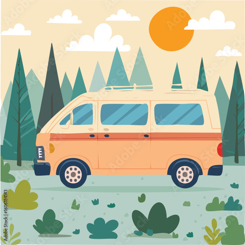van vector illustration