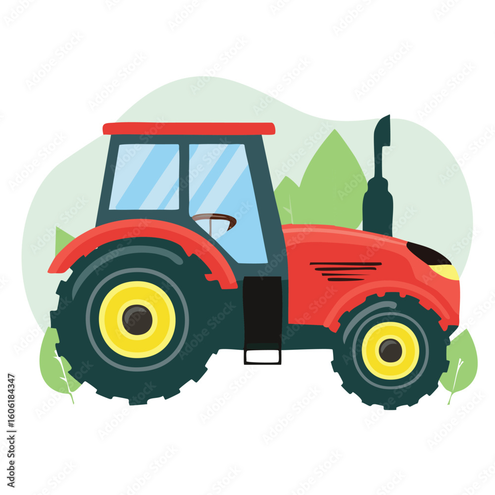 Obraz premium tractor vector illustration