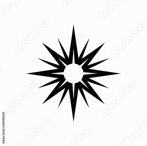 Christmas Star Silhouette in Night Sky – Holy Minimal Vector