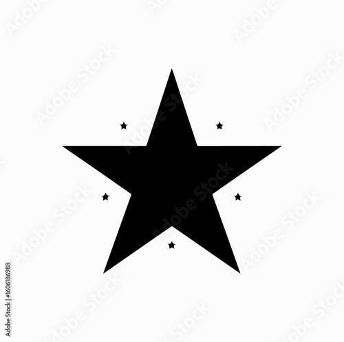 Christmas Star Silhouette in Night Sky – Holy Minimal Vector