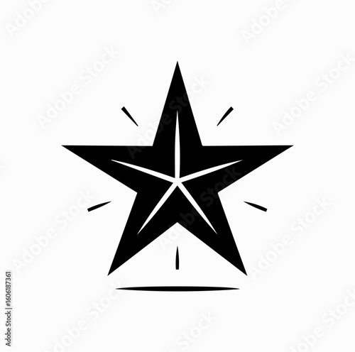 Christmas Star Silhouette in Night Sky – Holy Minimal Vector