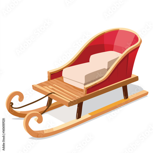 dog sled vector illustration