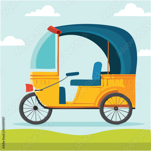 rickshaw vector illustration