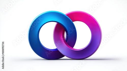 Two interlocking vibrant circles