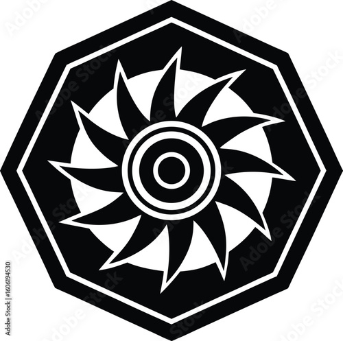Futuristic Hexagon Insignia