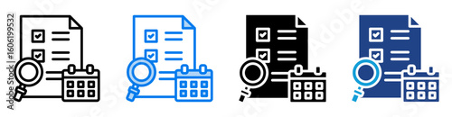 Adherence icon set multiple style collection