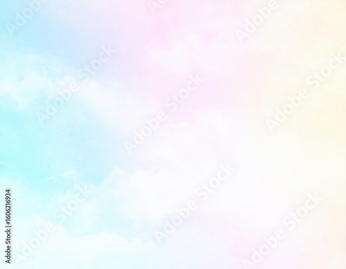 Pastel Watercolor Texture Soft Blend of Pink Blue Yellow.