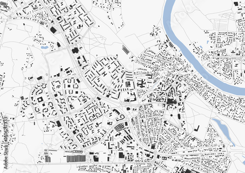 Detailed Zoomed-In Map of Alytus: Highways, Buildings, Waterways