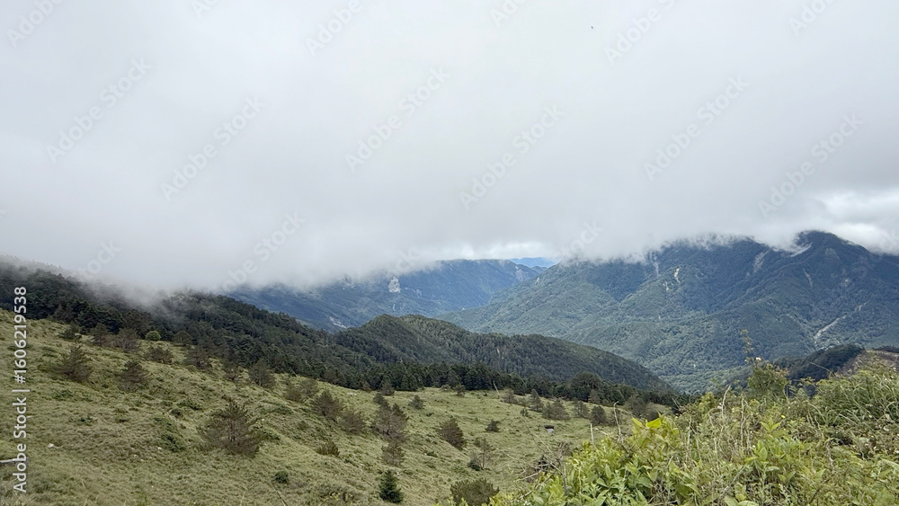 Fototapeta premium Scenery of Hehuan Mountain in central Taiwan