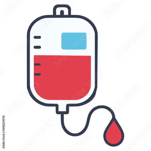 blood donation pack charity flat color vector illustration template design