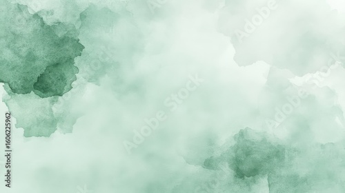 Delicate watercolor wash with subtle green pigment creating a serene abstract background