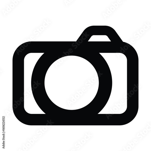 Photography camera line art icon for apps 