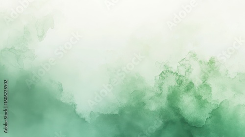 Abstract watercolor wash with subtle green gradient for artistic background design