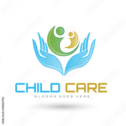 abstract logo design Child  Care