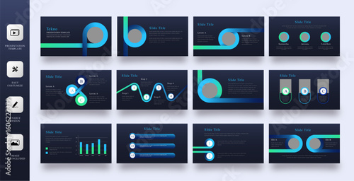 Modern technology business Power point template | Premium