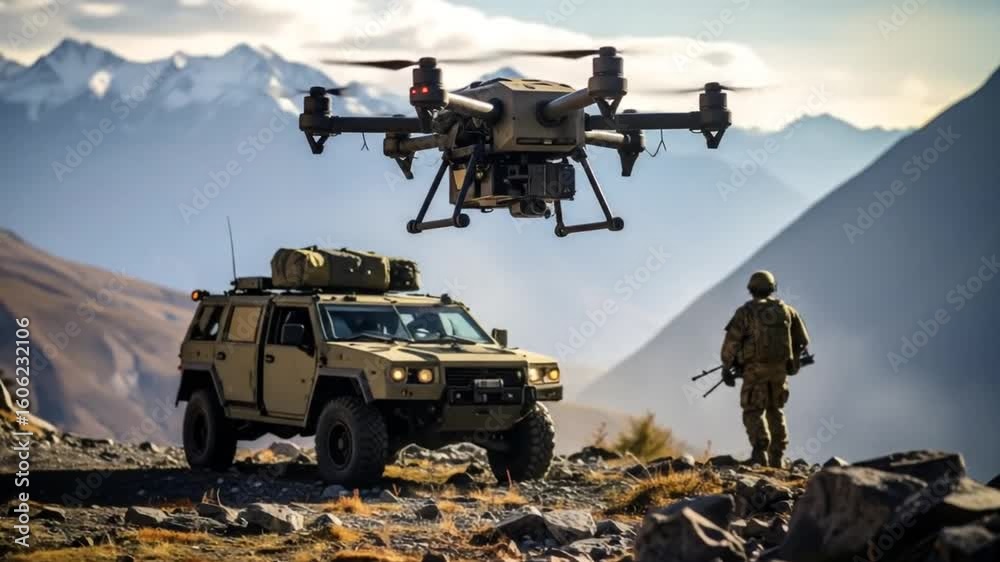 Military Drone Surveillance in Mountainous Terrain Military Drone Surveillance in Mountainous Terrain