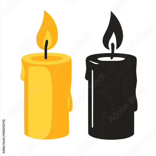 burning candle vector