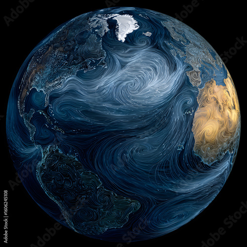 Dynamic Visualization of Zonal Weather Patterns and Atmospheric Currents Across Earth's Climate Zones