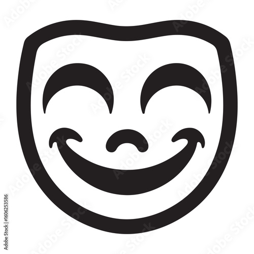 Wallpaper Mural Smiling Comedy Mask Vector Art For Stage Production Design Torontodigital.ca