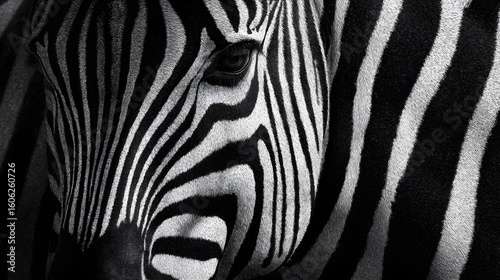 Zebra Stripes: Nature's Monochrome Masterpiece Capturing Contrast and Serenity