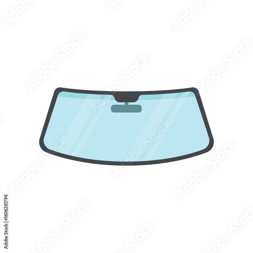 A simple clean car windshield.