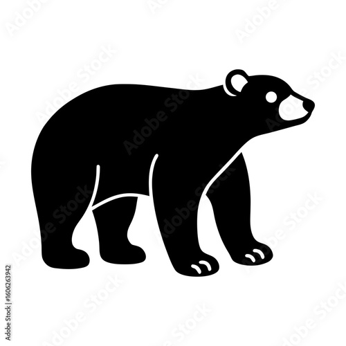 Standing animal mammal wildlife grizzly woodland creature art silhouette