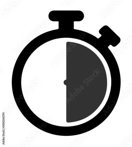 30-Second Timer Simple Stopwatch Icon for Countdown & Interval