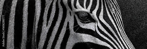 Zebra Stripes: Nature's Monochrome Masterpiece Capturing Contrast and Serenity