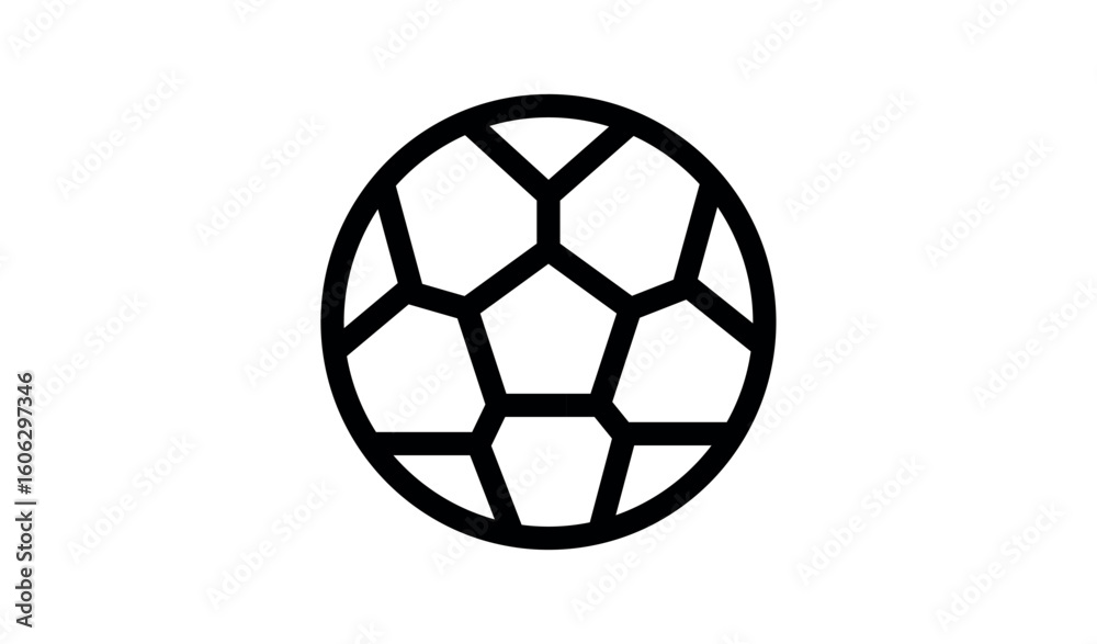 Obraz premium Ball icon. football icon. world cup football symbol. png and vector illustration on transparent background.