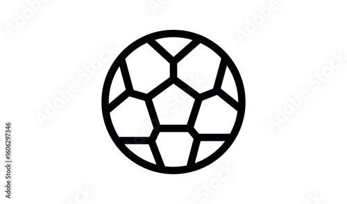 Ball icon. football icon. world cup football  symbol.
 png and vector illustration on transparent background.