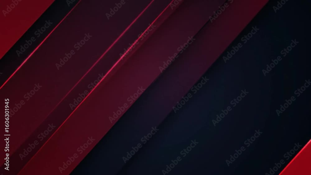 Vibrant red and deep dark diagonal stripes intertwine to form an energetic and modern abstract background.
