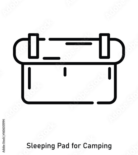 Sleeping Pad Icon – Rollable Foam Mat for Camping Sleep Comfort