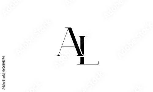 AL initial letters, monogram logo