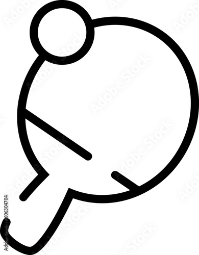 Minimalistic Modern Rounded Outline Pingpong Icon